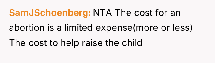 SamJSchoenberg NTA The cost for an abortion is a limited...
