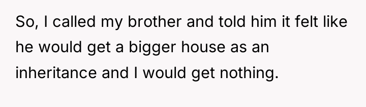 So, I called my brother and told him it felt...