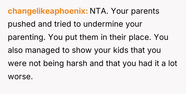 changelikeaphoenix NTA. Your parents pushed and tried to undermine your...