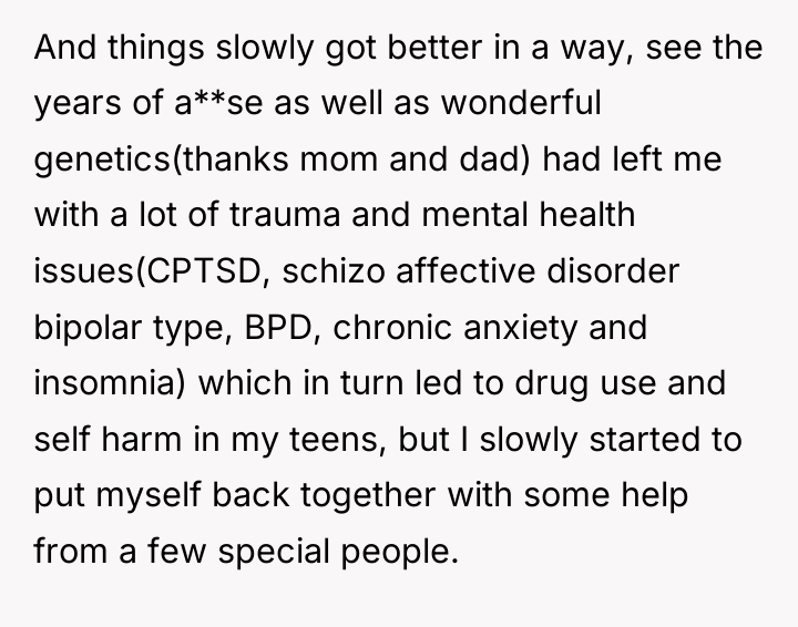 And things slowly got better in a way, see the...