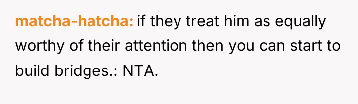 matcha-hatcha if they treat him as equally worthy of their...