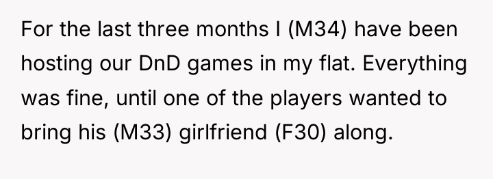 For the last three months I (M34) have been hosting...
