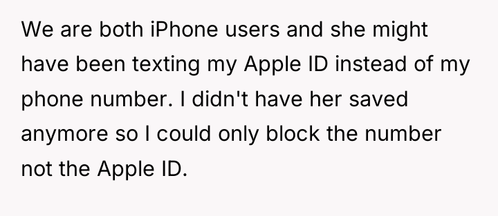 We are both iPhone users and she might have been...