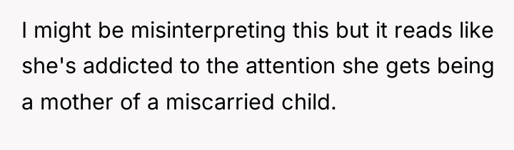 I might be misinterpreting this but it reads like she's...