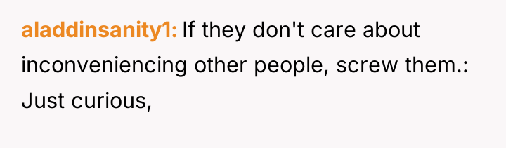 aladdinsanity1 If they don't care about inconveniencing other people, screw...