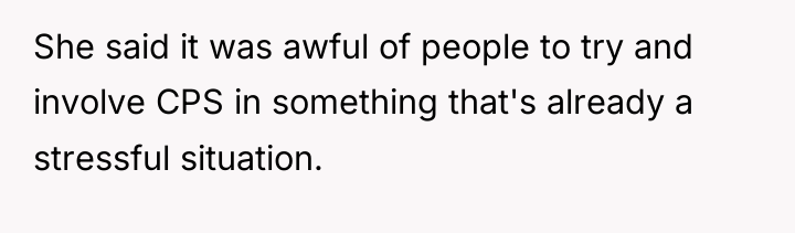 She said it was awful of people to try and...