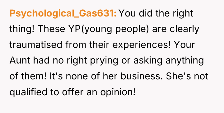 Psychological_Gas631 You did the right thing! These YP(young people) are...
