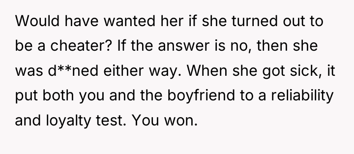 Would have wanted her if she turned out to be...