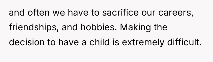 and often we have to sacrifice our careers, friendships, and...