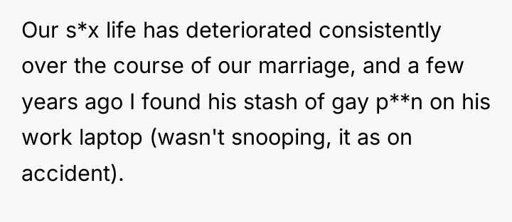 Our s*x life has deteriorated consistently over the course of...