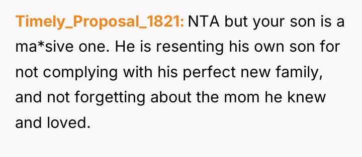 Timely_Proposal_1821 NTA but your son is a ma*sive one. He...