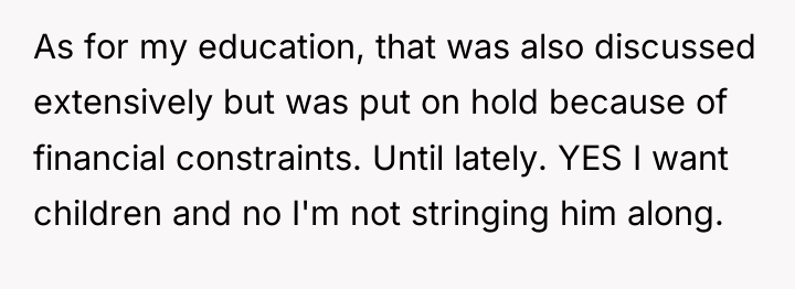 As for my education, that was also discussed extensively but...