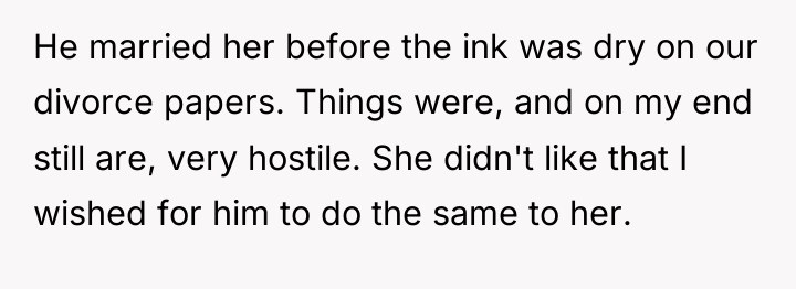 He married her before the ink was dry on our...