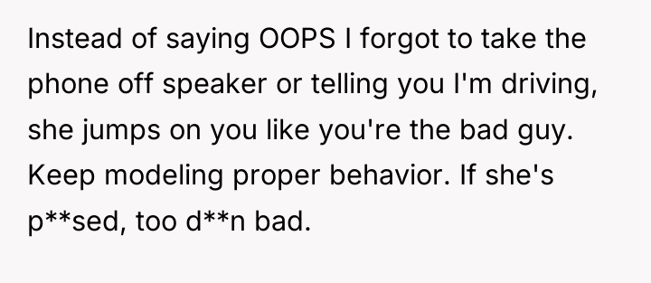 Instead of saying OOPS I forgot to take the phone...