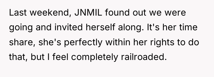 Last weekend, JNMIL found out we were going and invited...