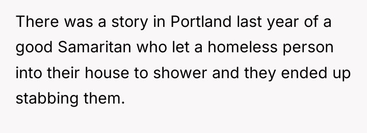 There was a story in Portland last year of a...