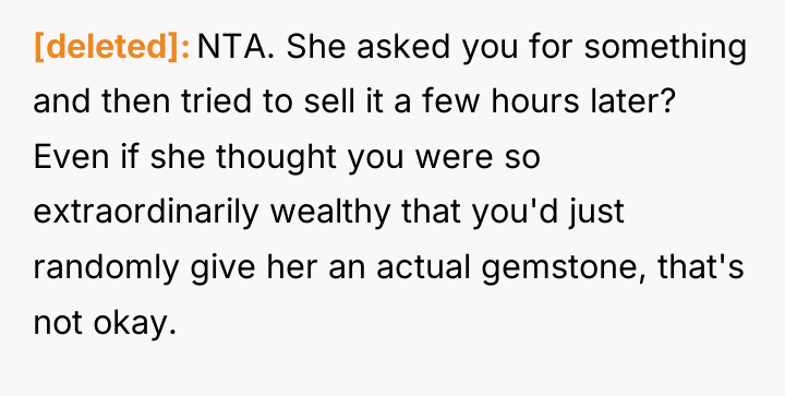 [deleted] NTA. She asked you for something and then tried...