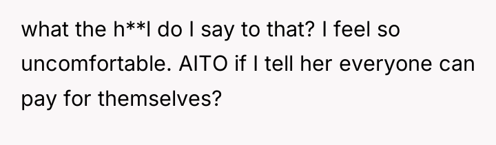 what the h**l do I say to that? I feel...