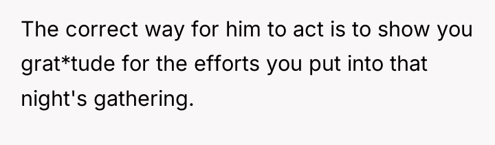 The correct way for him to act is to show...
