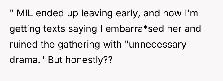 " MIL ended up leaving early, and now I'm getting...