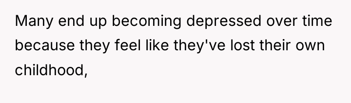 Many end up becoming depressed over time because they feel...