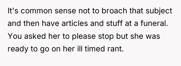 It's common sense not to broach that subject and then...