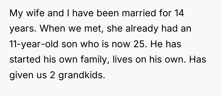 My wife and I have been married for 14 years....
