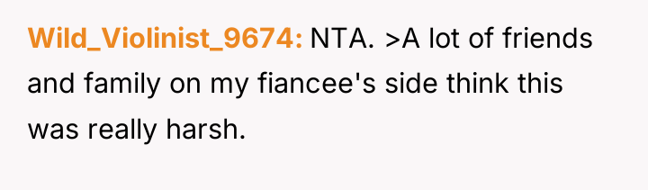Wild_Violinist_9674 NTA. >A lot of friends and family on my...