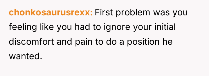 chonkosaurusrexx First problem was you feeling like you had to...