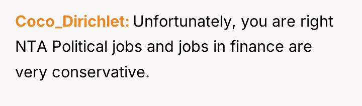 Coco_Dirichlet Unfortunately, you are right NTA Political jobs and jobs...