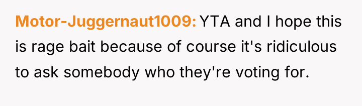 Motor-Juggernaut1009 YTA and I hope this is rage bait because...
