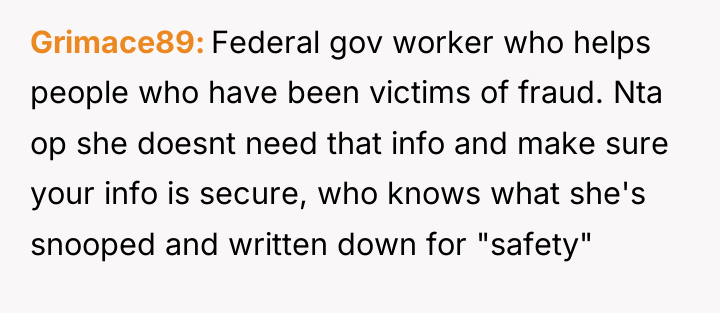 Grimace89 Federal gov worker who helps people who have been...