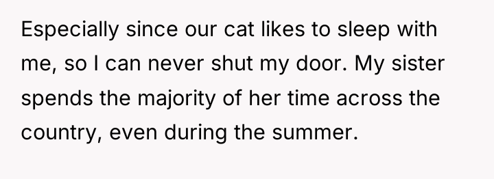 Especially since our cat likes to sleep with me, so...