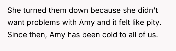 She turned them down because she didn't want problems with...