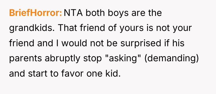 BriefHorror NTA both boys are the grandkids. That friend of...