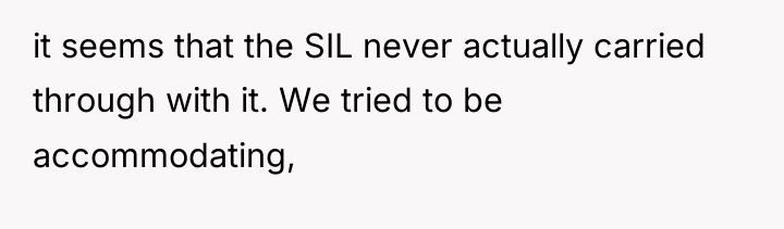 it seems that the SIL never actually carried through with...