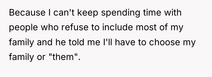 Because I can't keep spending time with people who refuse...