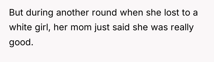 But during another round when she lost to a white...
