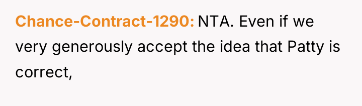 Chance-Contract-1290 NTA. Even if we very generously accept the idea...