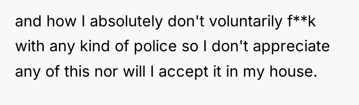 and how I absolutely don't voluntarily f**k with any kind...