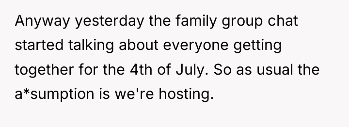 Anyway yesterday the family group chat started talking about everyone...