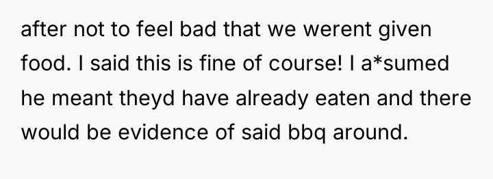 after not to feel bad that we werent given food....
