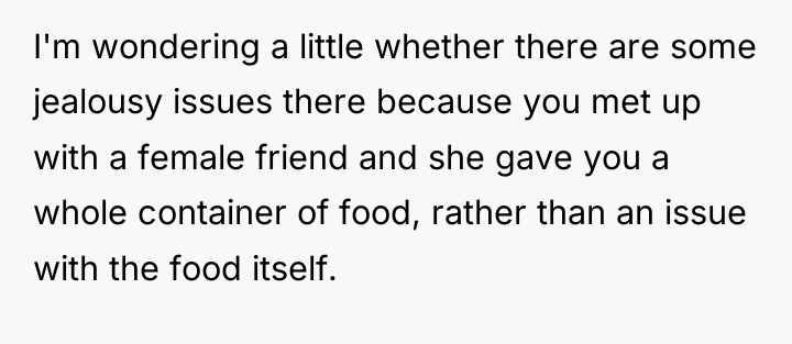 I'm wondering a little whether there are some jealousy issues...