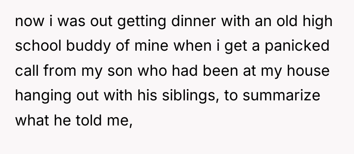 now i was out getting dinner with an old high...