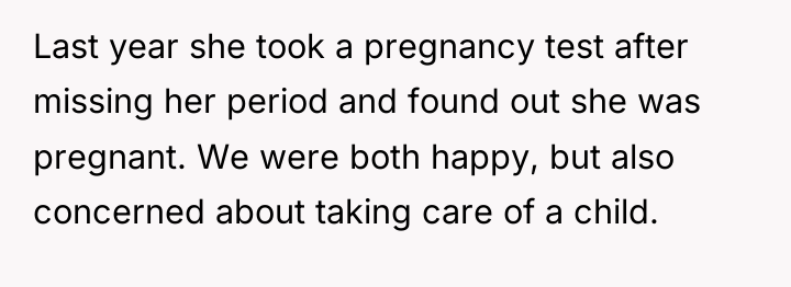 Last year she took a pregnancy test after missing her...