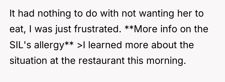 It had nothing to do with not wanting her to...