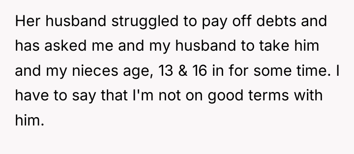 Her husband struggled to pay off debts and has asked...