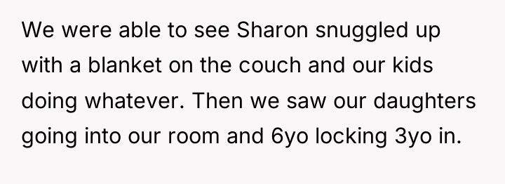We were able to see Sharon snuggled up with a...