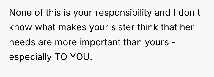 None of this is your responsibility and I don't know...