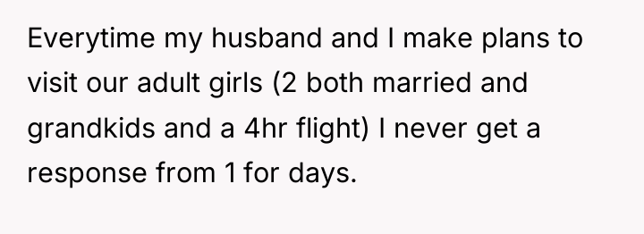 Everytime my husband and I make plans to visit our...